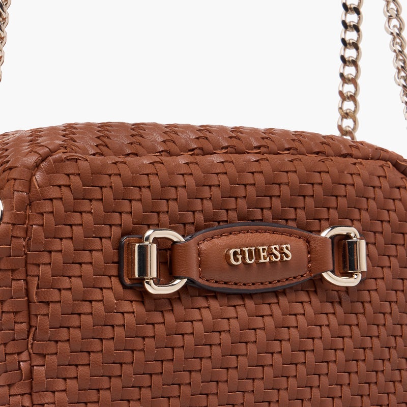 GUESS Textured Brown Crossbody Bag for Women - Image 5